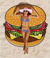 Пляжный коврик Hamburger 143 см SKL32-152678