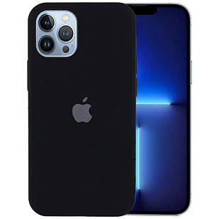 Чехол Silicone case full iPhone 13 Pro Max Black