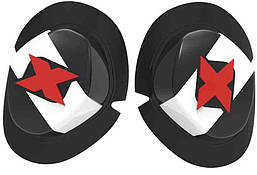 Змінні колінні слайдера для мотобрюк, Oxford Icon, білий/чорний.