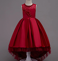 Платье бордовое бальное выпускное нарядное для девочки в садик или школу