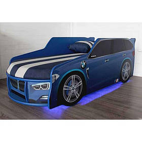 Ліжко дитяче Range Rover BMW з підсвіткою синє