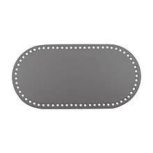 Денце овальне шкіра 15*30 см, Світло-сірий