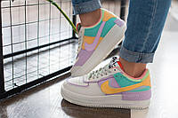 Цветные женские кроссы Nike Air Force 1 Shadow. Кроссовки на каждый день Найк Аир Форс Шедоу женские.