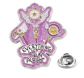 Значок Everything will be аlright Cardcaptor Sakura Сакура збирачка карт CS 22.43