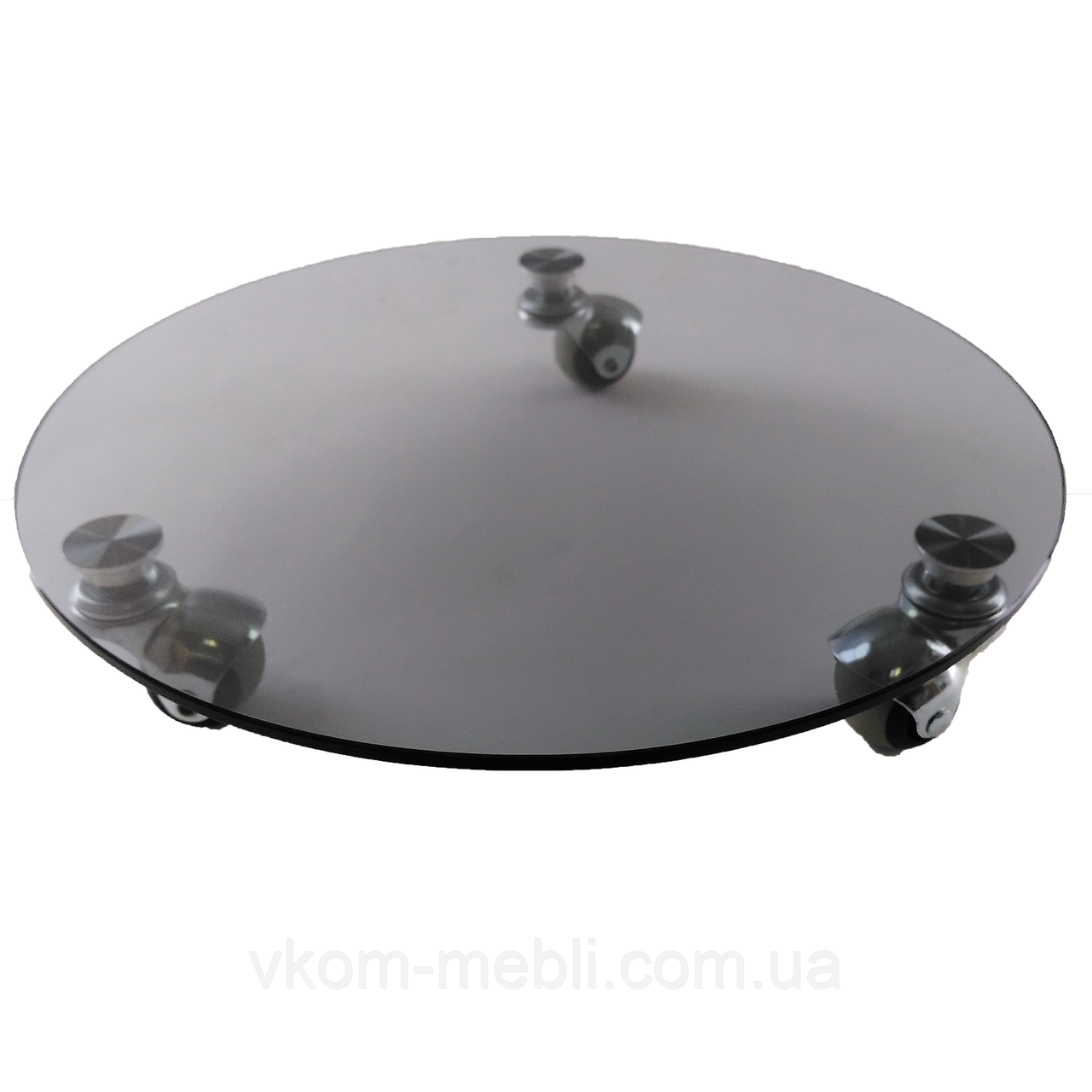 Підставка під квіти кругла ULTRA III 40 g8-10rez (сірий) скло, фото 1