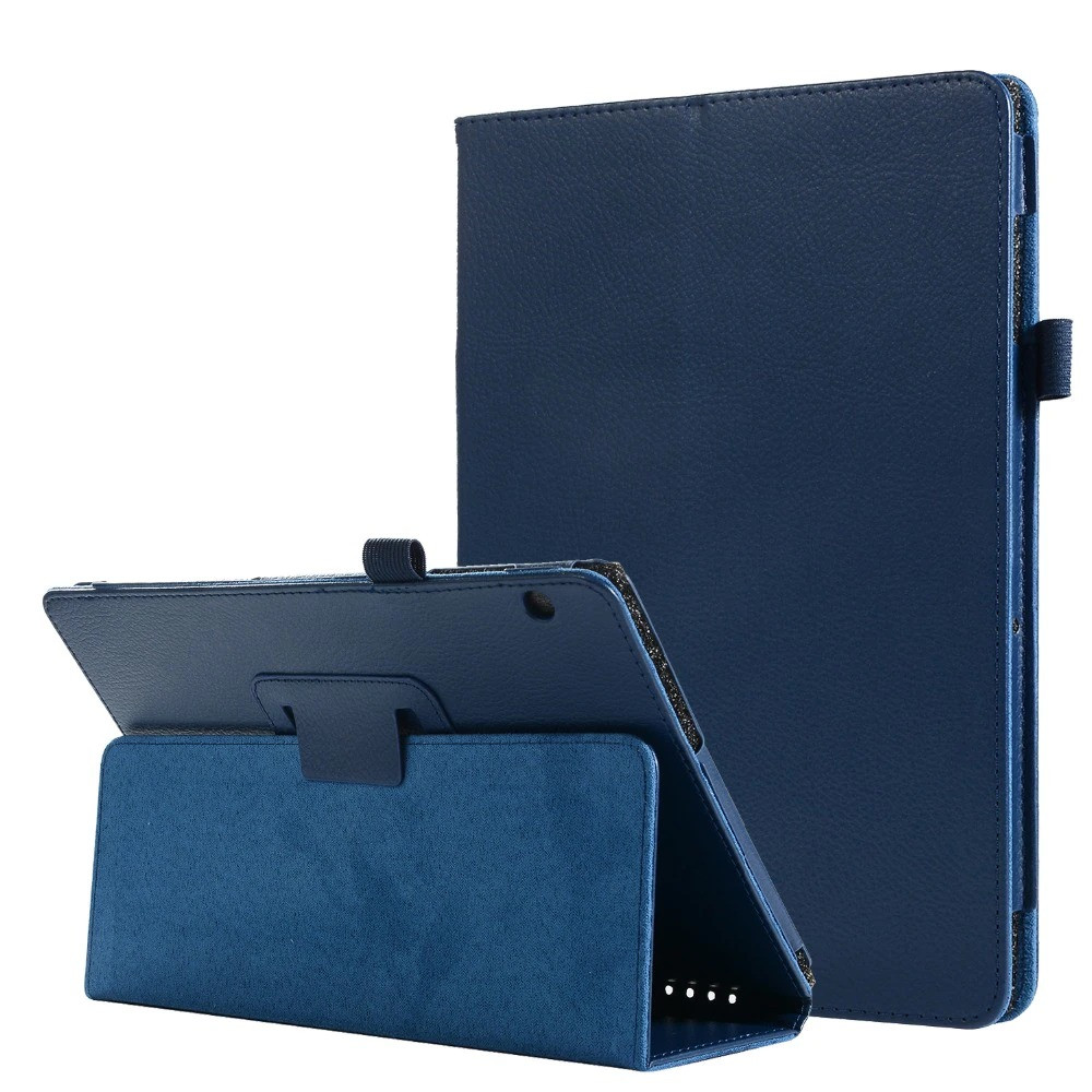 Чохол-книжка Litchi Leather Case для Huawei MediaPad T5 10.1 (Wake / Sleep) Dark Blue