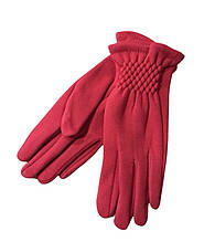 Жіночі стрейчеві рукавички Червоні 118S2