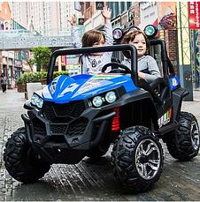 Електромобіль джип баггі двомісний Bambi M 3454(2)EBLR-4 (MP3, USB, мотори 4x45W, акум.2x12V7AH), фото 2