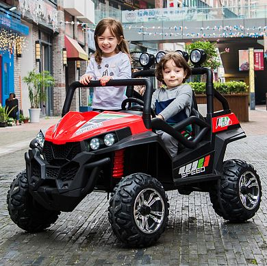 Електромобіль джип баггі двомісний Bambi M 3454(2)EBLR-3 (MP3, USB, мотори 4x45W, акум.2x12V7AH), фото 1