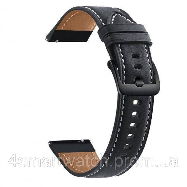 Шкіряний ремінець Watchbands Standart для Samsung Gear S3 Frontier L Black