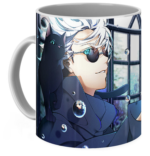 Кружка GeekLand Магічна Битва Jujutsu Kaisen Годжо Сатору з котом JK.02.14, фото 1