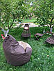 Крісло-мішок груша "Грушевич" м'яке для сидіння вдома, на вулиці, в кафе 90х120 см велюр/рогожка, фото 10