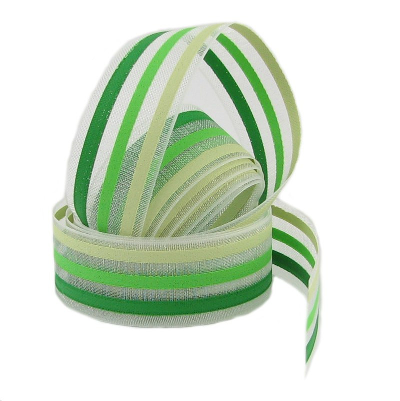 Стрічка Органза Полоска 16мм відріз 1м LО16002-3, фото 1