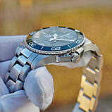 Чоловічі годинники LONGINES L3.781.4.06.6 Hydro Conquest 41 mm Green Dial Automatic, фото 9