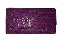 Кошелек Croco Leather фиолетовый из кожи крокодила