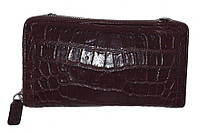 Кошелек-клатч Croco Leather из кожи крокодила коричневый
