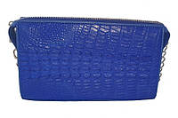 Сумка-клатч Croco Leather из кожи крокодила синяя