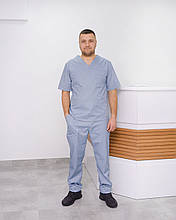 Чоловічий медичний костюм "Онуфрій" сіроблакитний