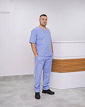 Чоловічий медичний костюм "Онуфрій elit" сіроблакитний