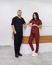 Чоловічий медичний костюм "Онуфрій elit" чорний