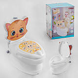 Горщик — унітаз 07-563 спинка, тримач для паперу, звук води, світло, фото 2