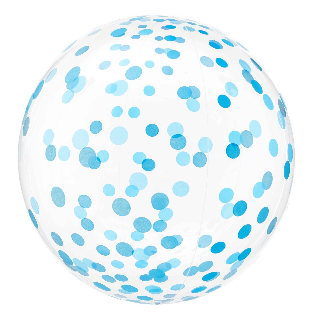 Куля Bubbles Pinan 18" кристал з кружечками, голубий, 45 см