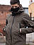 Мужская куртка Марк - 1 хаки с капюшоном (хаки) LOG0064 на молнии влагозащитная, фото 3