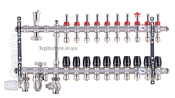 Колектор Koer KR.S1012-02 з вбудованим змішувальним вузлом 1"х10 SUS304 і евроконусами 3/4-16 з нержавіючої