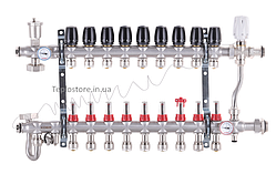 Колектор Koer KR.S1013-09 з вбудованим змішувальним вузлом 1"х9 SUS304 і евроконусами 3/4-16 з підключенням до