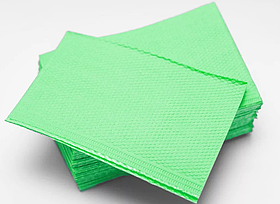 Серветка нагрудник медична, стоматологічна тришарова Polix PRO&MED (50 шт. у упа) Салатові