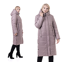 Женское зимнее пальто . Женская зимняя удлиненная курточка - пуховик. Зимнее пальто женское Р-46-58 синяя