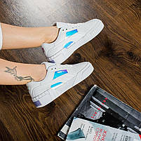 Модні жіночі кроси Puma Cali. Кросівки білі з блискучими деталями Пума Калі жіночі., фото 6