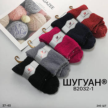 Носки жіночі махові травика Шугуан, розмір 37-41, ассорті, 2032-1