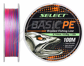 Шнур Select Basic PE 100m (різнокольор.) 0.06mm 6LB/3kg