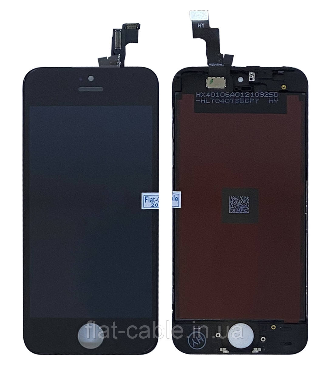 Дисплей (модуль) iPhone 5s iPhone SE Чорний замінений шлейф Original (PRC)