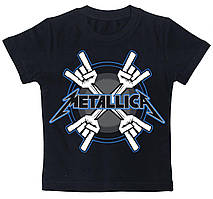 Футболка з принтом "Metallica (Металіка) синє обведення" Push IT