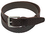 Чоловічий ремінь під джинси Skipper коричневий 3,8 см, фото 2
