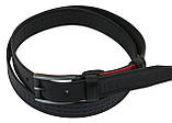 Чоловічий ремінь під штани Skipper чорний 3,3 см, фото 2