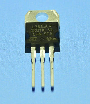 Мікросхема 7815 (L7815CV) (dual) TO-220 STM