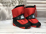 Дитячі зимові чоботи дутики Demar Snowman червоні розмір 20-21, фото 2