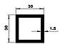 Квадратна алюмінієва труба 30х30х1,5 мм, 6 м, без покриття, фото 4