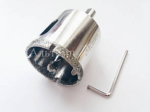 Коронка діамантова з керамограніту, склу, кераміці з направляючим - свердло 75 mm
