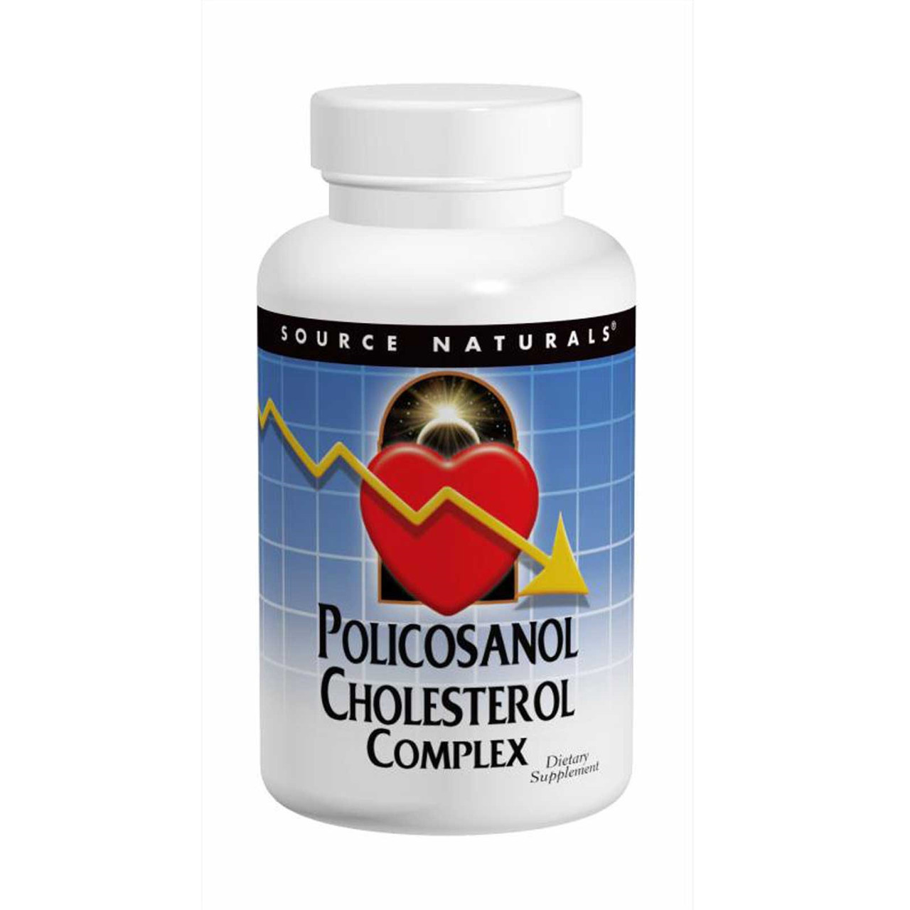 Протихолестериновий комплекс із полікозанолом, Source Naturals, Зроблено в США, 60 таблеток
