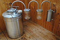 Дистиллятор - Два сухопарника из стеклянной банки - Патефон 1-22 - литров