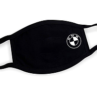Тканевая маска BMW трикотажная защитная Маска с принтом БМВ автобильное лого Хлопок Двухслойная На резинках
