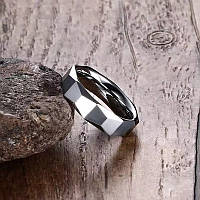 Обручальное кольцо из вольфрама- грани(оригинал)