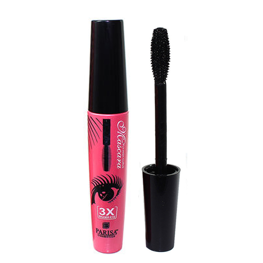 Туш для вій водостійка Parisa Cosmetics 3 in1 з термоефектом, Black, 9 мл, M-102