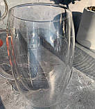 Набір скляних чашок із подвійними стінками 350 мл Edenberg EB-19543 Набір чашок із подвійним дном для кави та чаю, фото 6