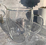 Набір скляних чашок із подвійними стінками 350 мл Edenberg EB-19543 Набір чашок із подвійним дном для кави та чаю, фото 8