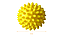 Масажний м'яч з шипами Qmed Massage Balls 8 см, жовтий, фото 3